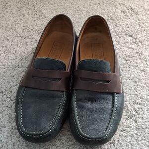 Mercanti Fiorentini Men's Blue and Brown Leather Loafers